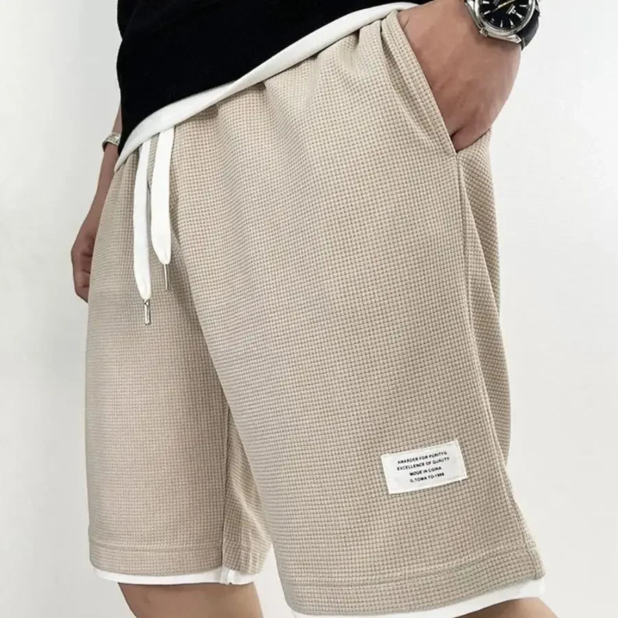 Male Short Pants  Waffle Oversize