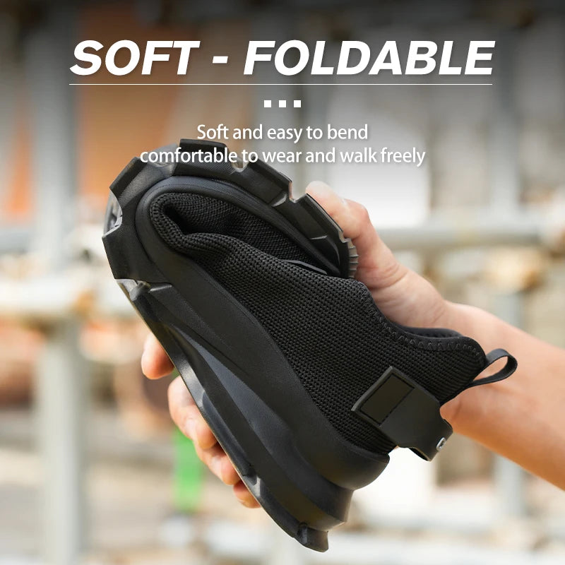 Soft-soled, comfortable, anti-smash, anti-puncture safety shoes