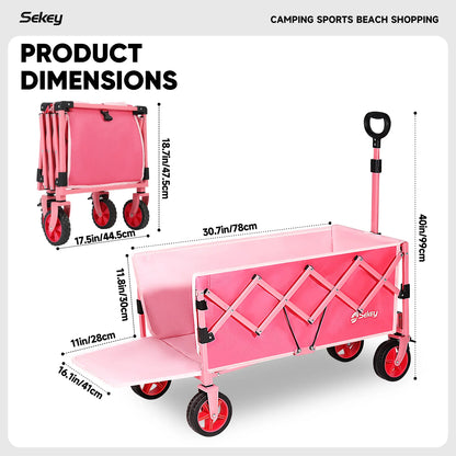Collapsible Wagon Carts 330LBS Weight Capacity