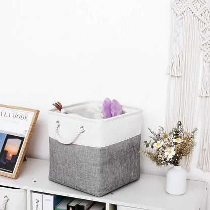 Fabric Storage Bins Set of 6 Collapsible Organizer Cubes