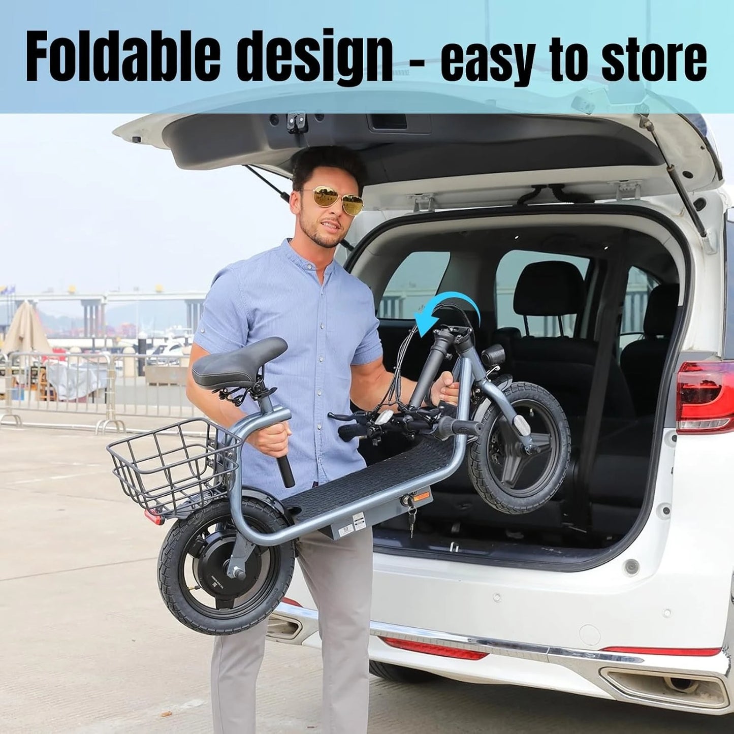 Electric Scooter , 20MPH Top Speed, 15Miles Range, with Seat