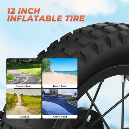 Children's Electric 350W Motor 12 inch inflatable tire