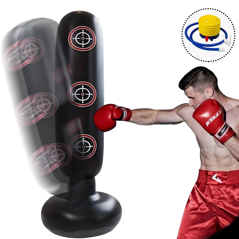 Punching Bag with Stand ,Inflatable Freestanding Heavy Boxing Bag