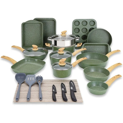30 Piece Cookware Set Nonstick Pots and Pans