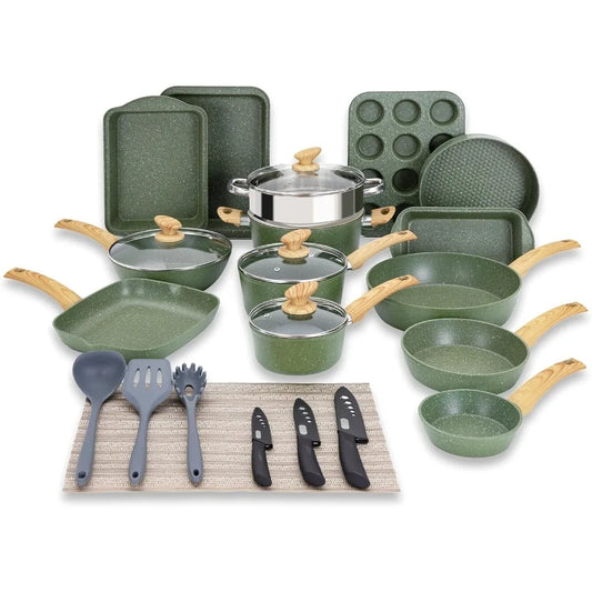 30 Piece Cookware Set Nonstick Pots and Pans