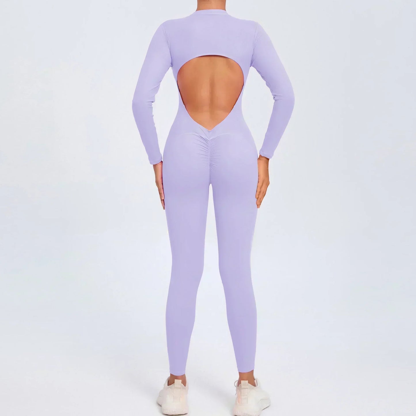 Seamless Yoga Zipper Jumpsuits Sports Fitness Beauty