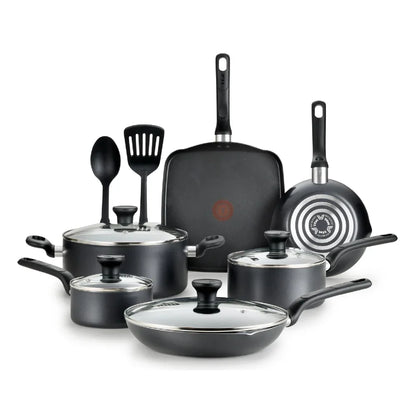 12-Piece Non-Stick Cookware Set, Pots Pans with Glass Lids