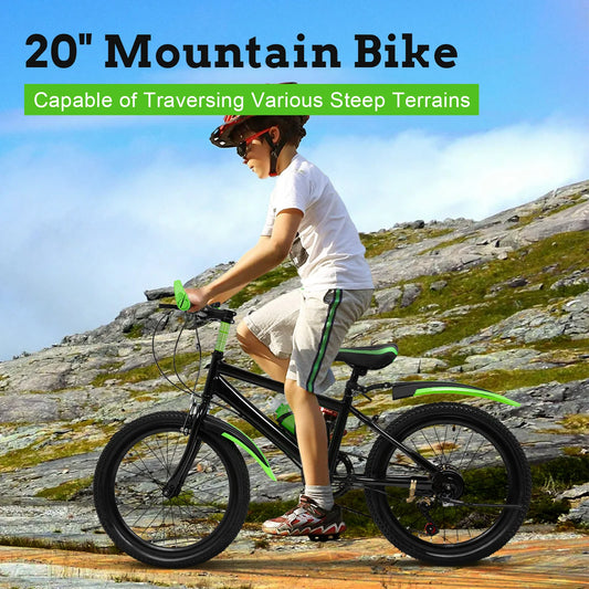 Kids Mountain Bike 7 Speeds Adjustable Height ,Double Disc Brake