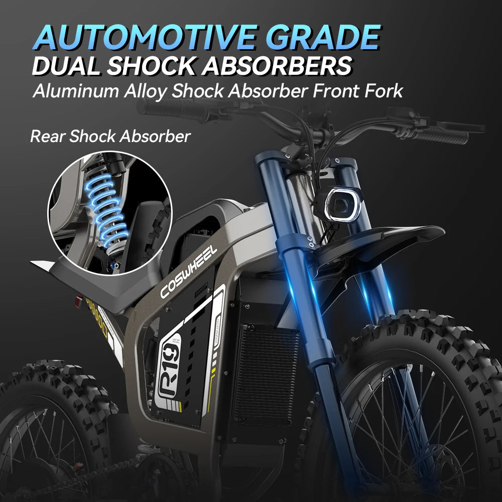 Adult Electric Bike 3000W Power Motor High-Strength Off-Road Tires