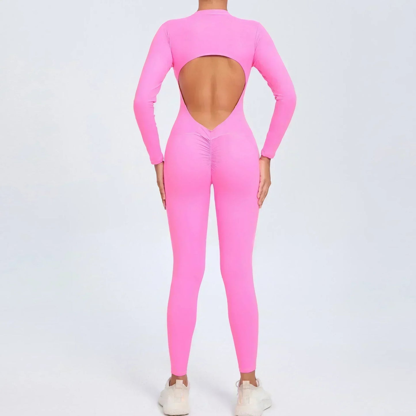 Seamless Yoga Zipper Jumpsuits Sports Fitness Beauty