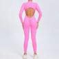 Seamless Yoga Zipper Jumpsuits Sports Fitness Beauty