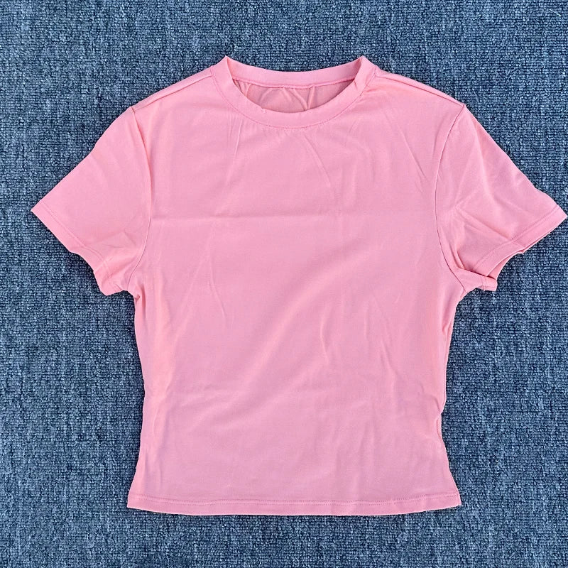 Women's Short Sleeved Yoga T-shirt for Fitness