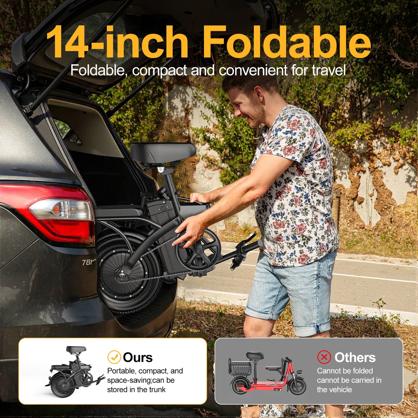 Folding Electric Motorcycles Bike 30 Miles Long Range