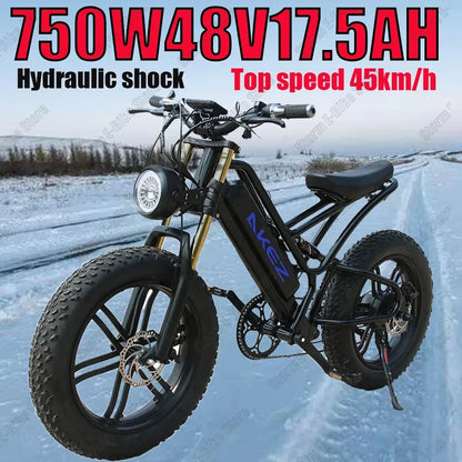Electric Motorcycle Max 45 Miles Mountain  Off-Road Bike