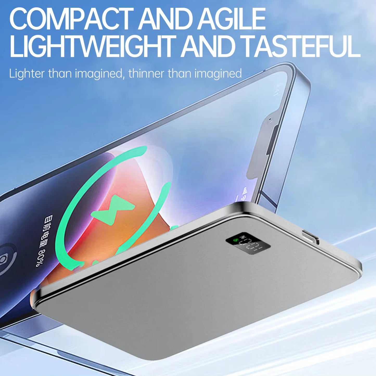 MagSafe Magnetic Wireless Fast Charging Portable Battery Display