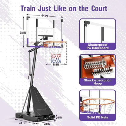 10FT Adjustable Basketball Hoop for Kids,Teens Youth Adults