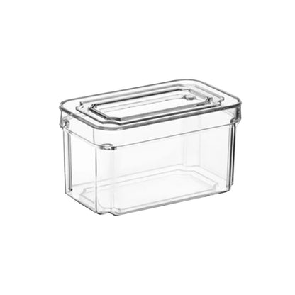 Refrigerator Storage Box With Lid Transparent