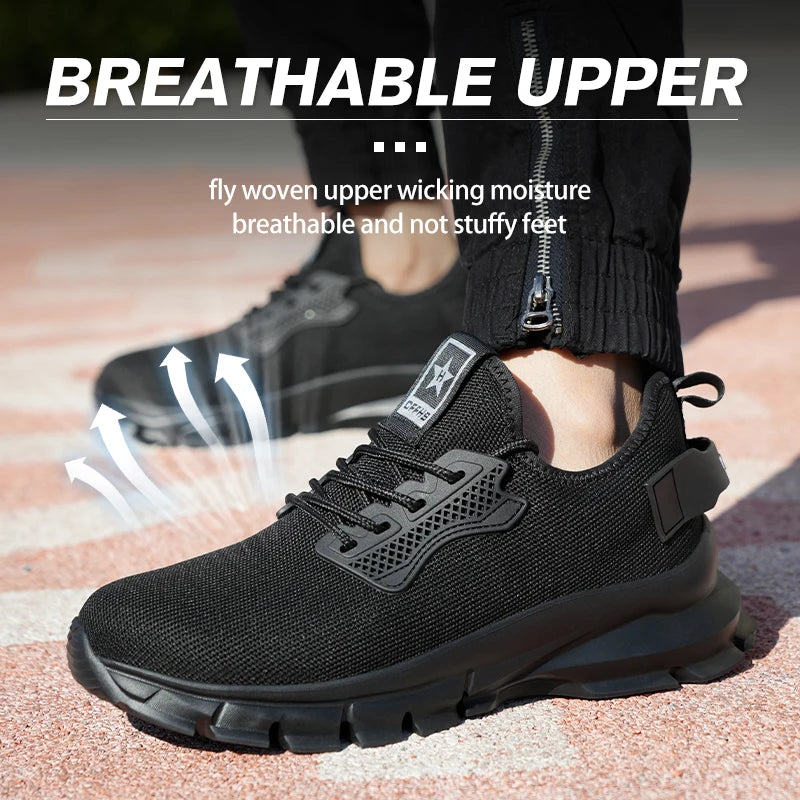 Soft-soled, comfortable, anti-smash, anti-puncture safety shoes