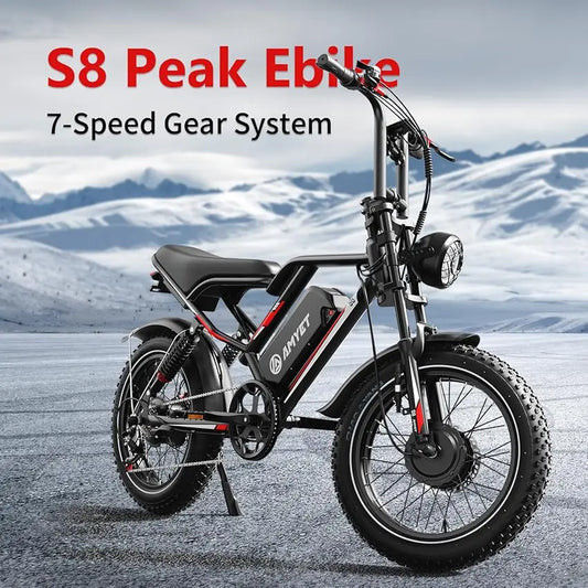 Adults  2000W Dual Motor  20" Electric E Bikes Mountain Moped