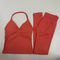 Women Backless Tank Tops High Waist Scrunch Gym Suit