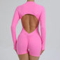 Seamless Yoga Zipper Jumpsuits Sports Fitness Beauty