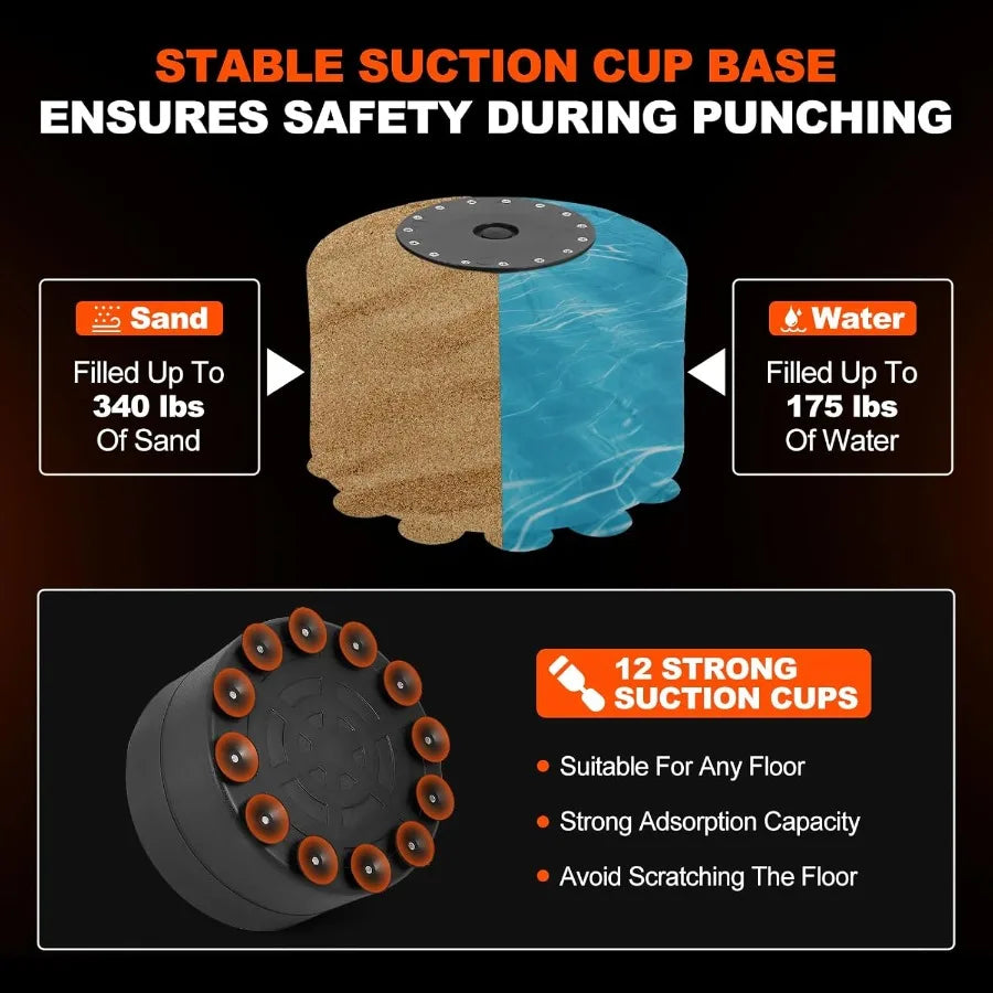 5 in 1 Adjustable Height Punching Bag with Stand