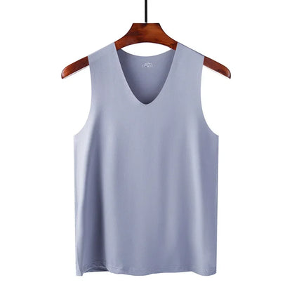 Men  Silk Tank Top Sports Fit