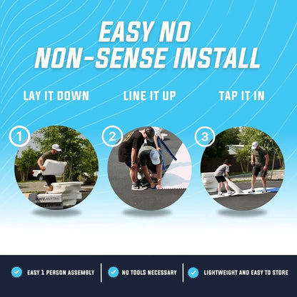 Skateable Artificial Ice Tiles - Backyard Ice Rink - Expandable