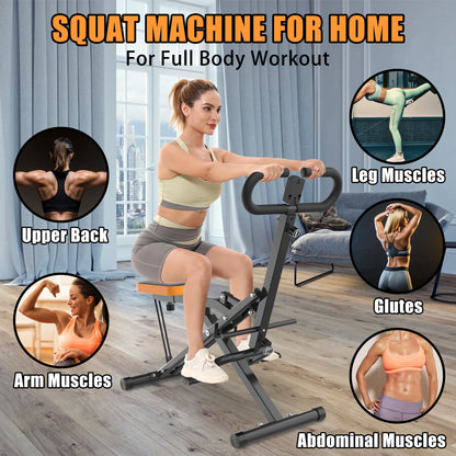 Squat machine, abdominal back/leg buttocks