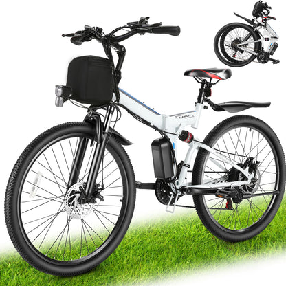 26" Folding Electric Bike, 20MPH, 50Miles Range, Cruise Control