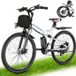 26" Folding Electric Bike, 20MPH, 50Miles Range, Cruise Control