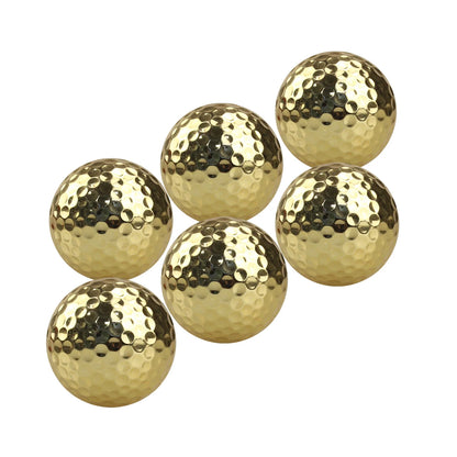 6 Pcs Golden Golf Practice Balls