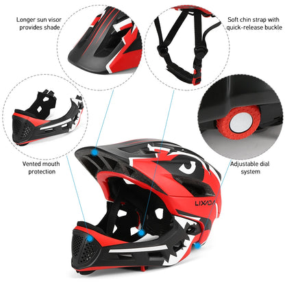Kids Detachable Full Face Helmet