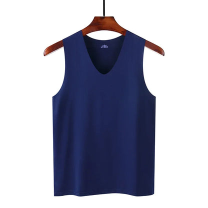 Men  Silk Tank Top Sports Fit