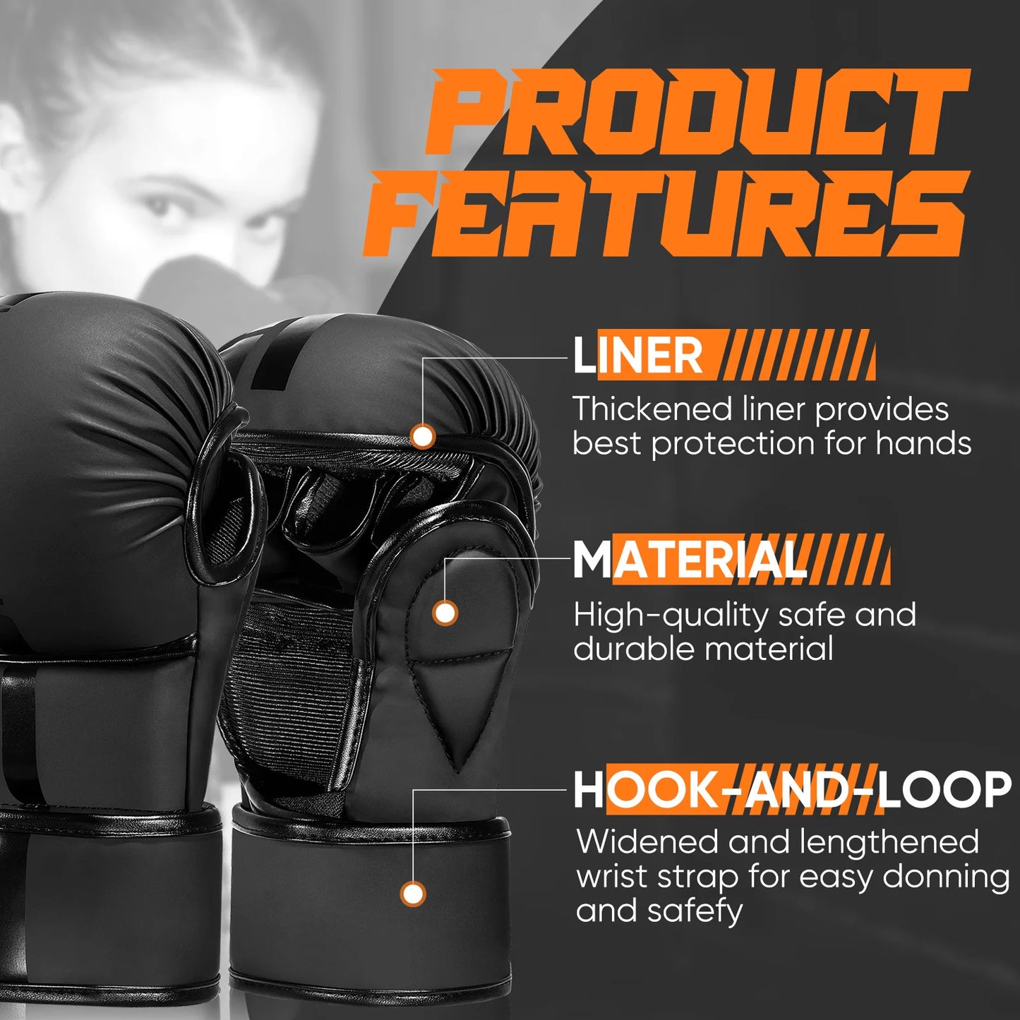 MMA Gloves Open Palm Sparring & Grappling Mitts