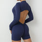 Seamless Yoga Zipper Jumpsuits Sports Fitness Beauty