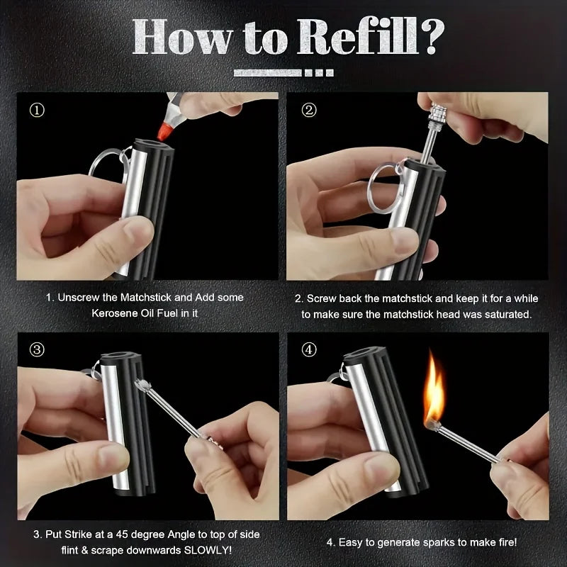 outdoor camping portable emergency survival lighter, light 10,000 times