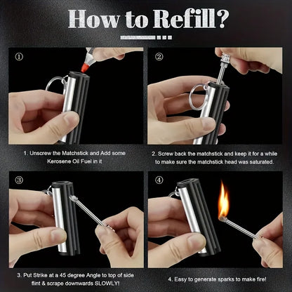 outdoor camping portable emergency survival lighter, light 10,000 times