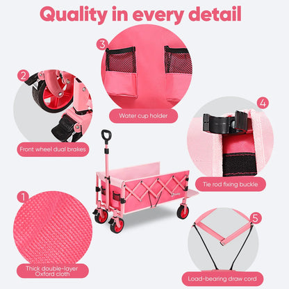 Collapsible Wagon Carts 330LBS Weight Capacity