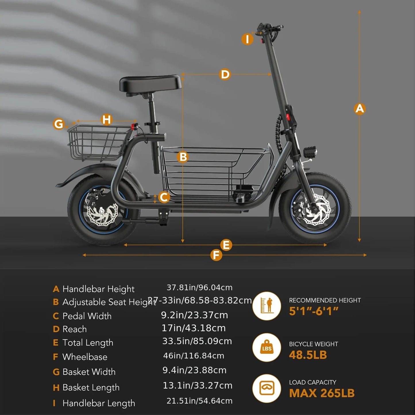 Electric Scooter with Basket for Pet 3 - up to 20 Miles 18.6MPH