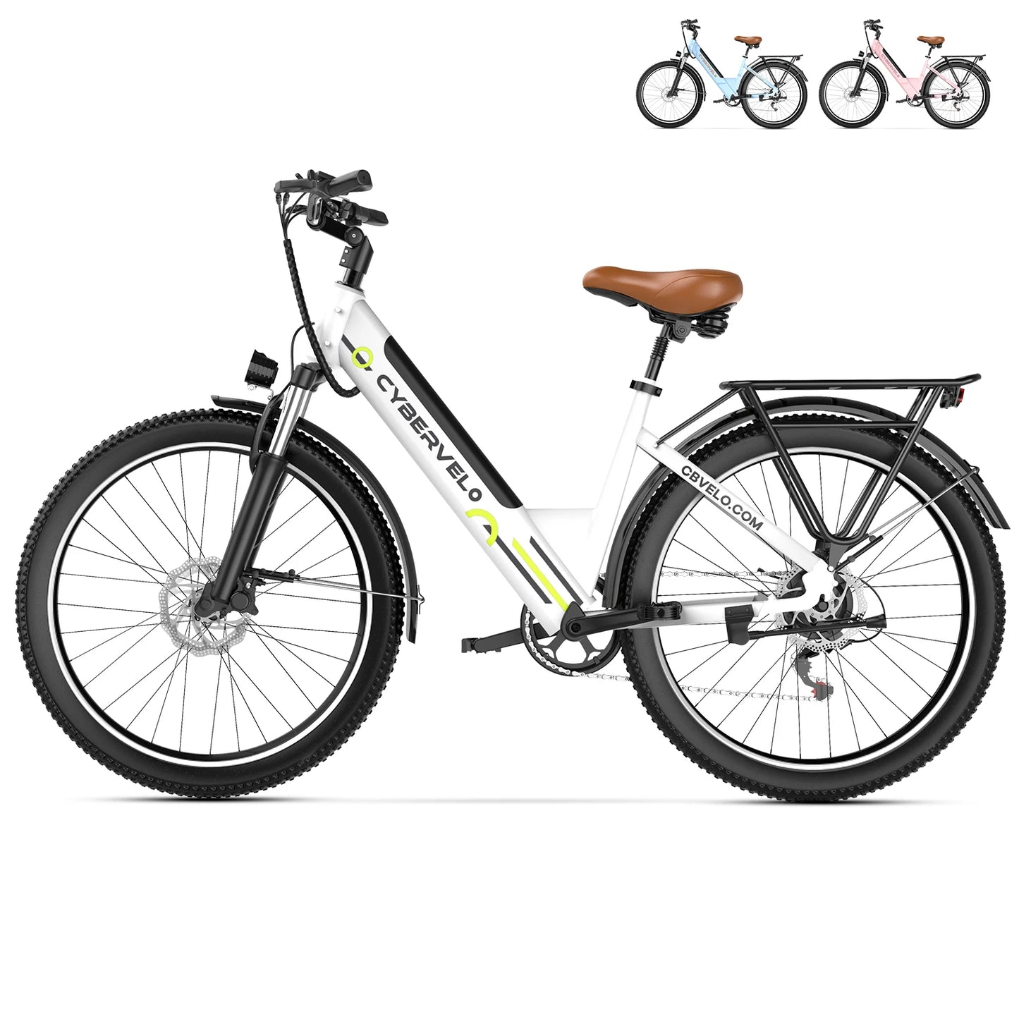 26" Electric E Bike with 7-Speed,1000 Peak