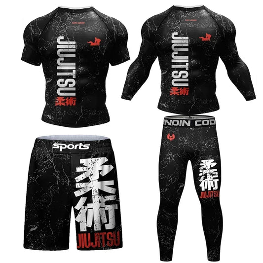 Jiu Jitsu  MMA T-shirt +Pants For Men