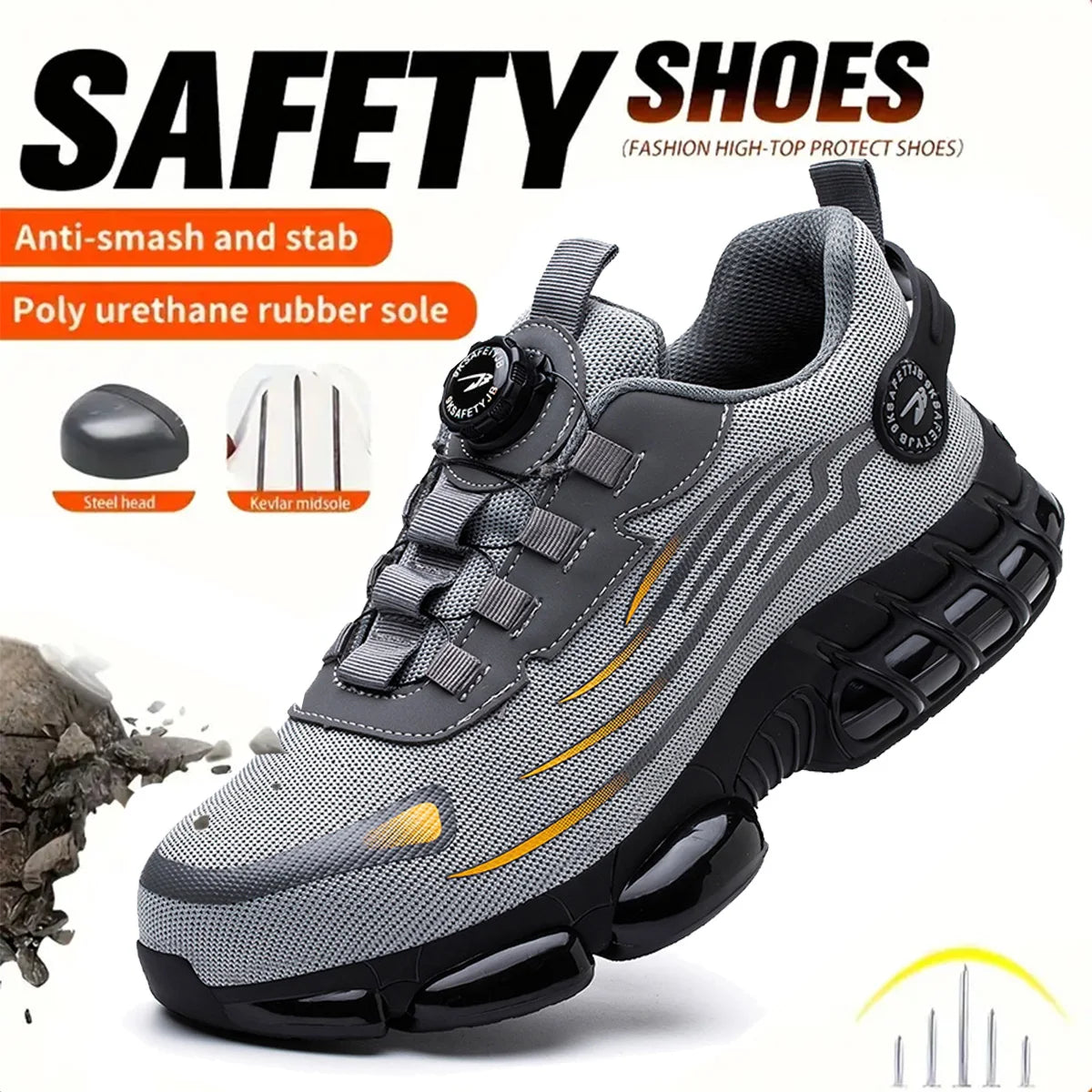 Breathable sole comfortable anti-smash anti-puncture  shoes