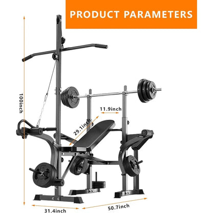 Multi-Function Bench Press Set for Full Body Workout