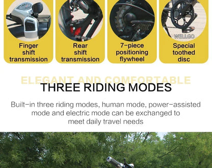 Electric Motorcycle Max 45 Miles Mountain  Off-Road Bike