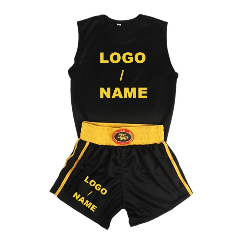 Boxing Shorts and Vest Custom Logo Muay Thai Shorts