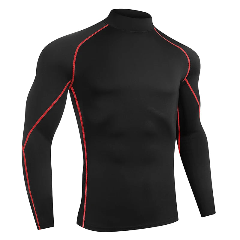 Men Running T shirt Quick Dry Bodybuilding Long Sleeve Compression Top