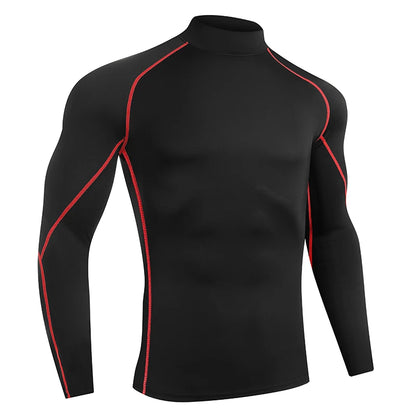 Men Running T shirt Quick Dry Bodybuilding Long Sleeve Compression Top