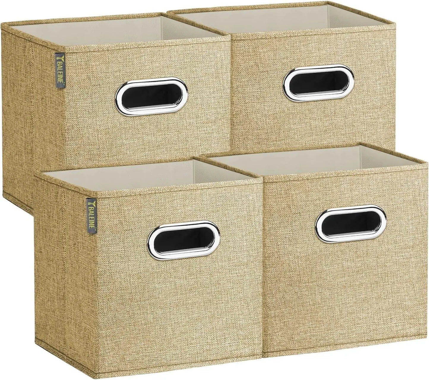 4 Pack Premium Foldable Cube Storage Bins