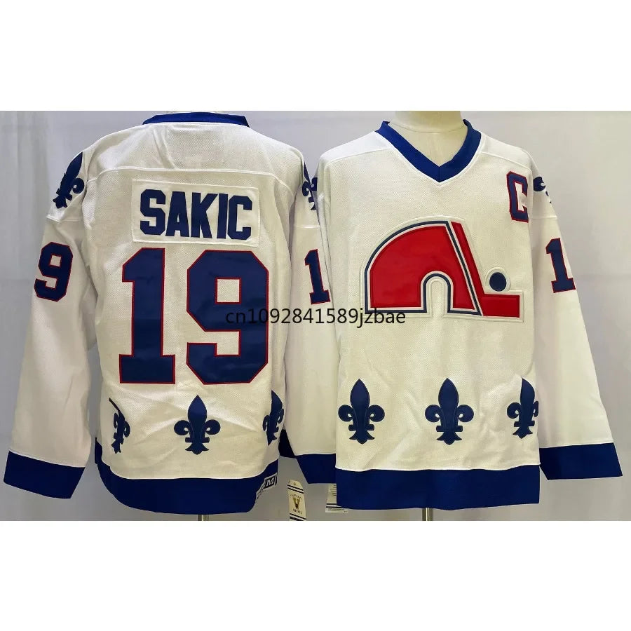 Joe Sakic  19 Quebec Ice Hockey Jersey Retro